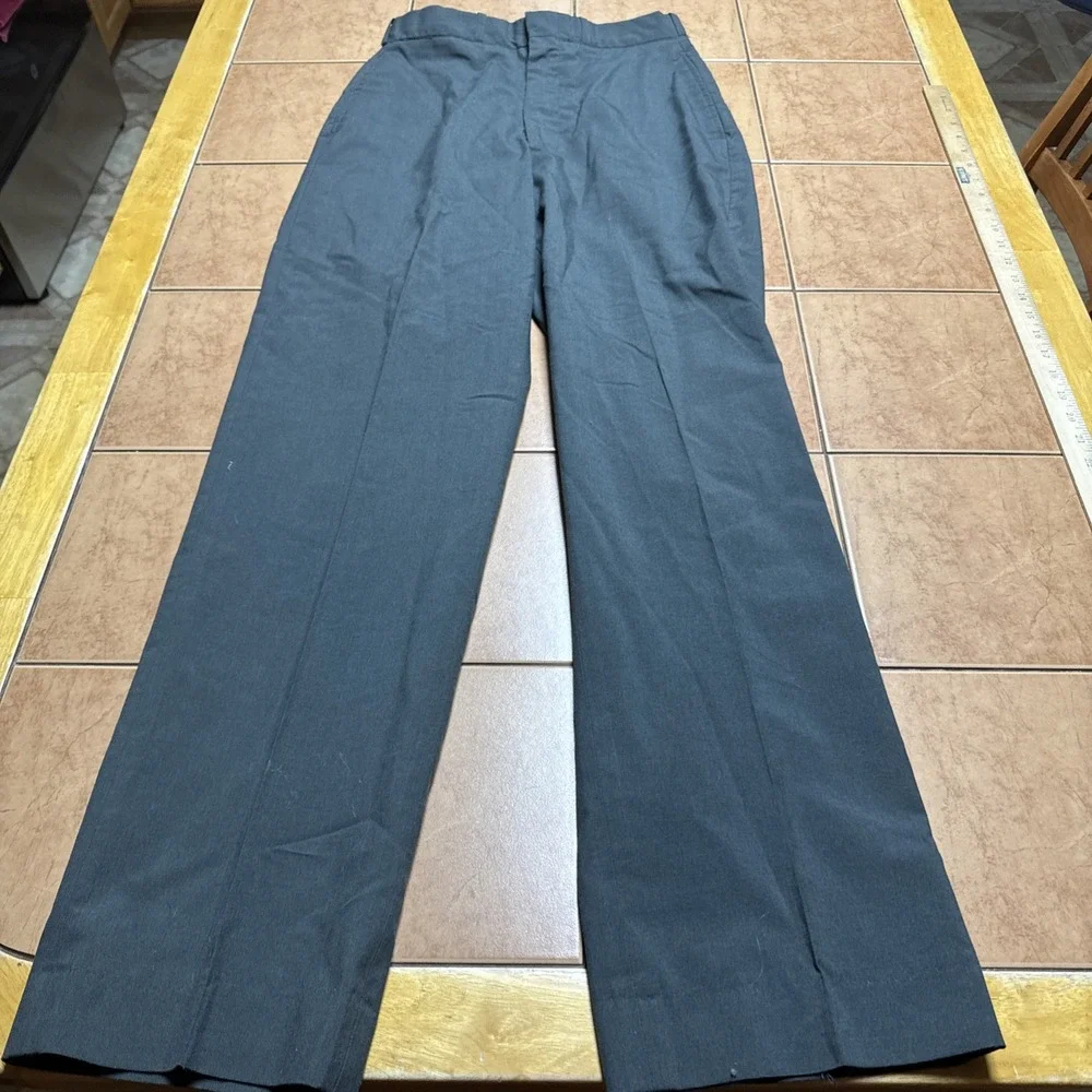 Tropical AG-344 Military Dress Pants Mens 28x32 Green Wool Blend 70s Vietnam VTG